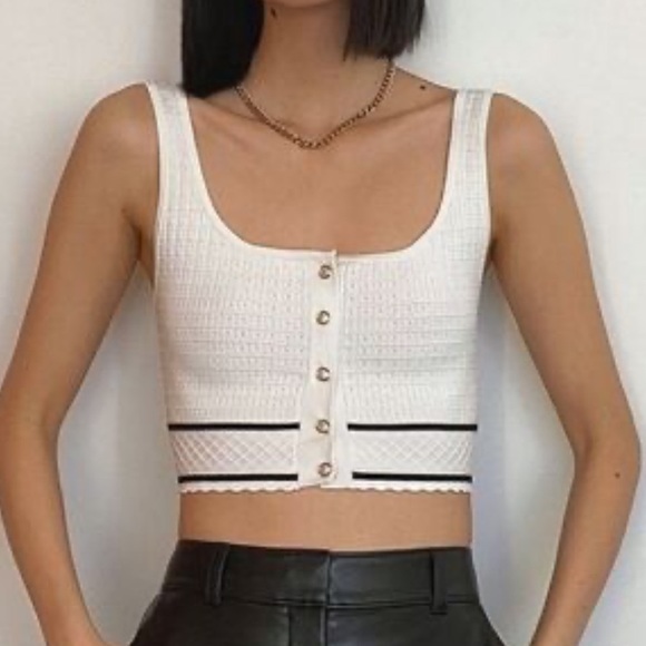 Babaton Tops - Babaton Sculp knit Button Tank